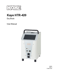 Thumbnail of document Manual - HTR-420 Dry Block Temperature Calibrator